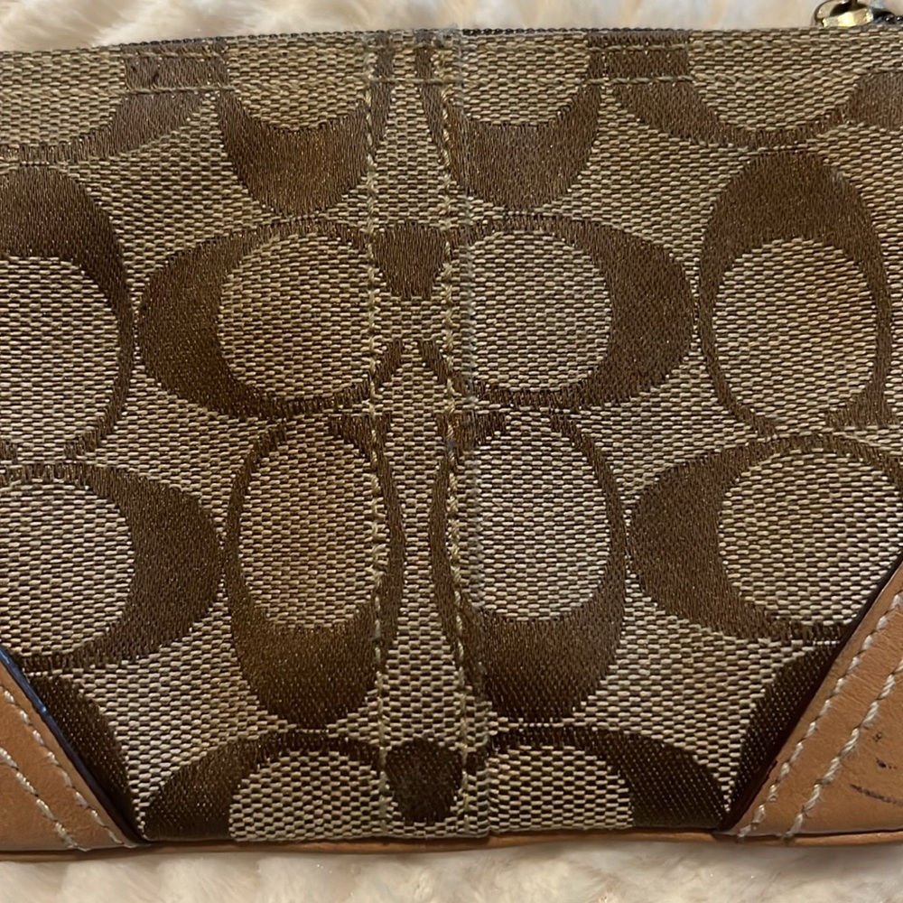 Tan Coach Wristlet - Picture 2 of 3